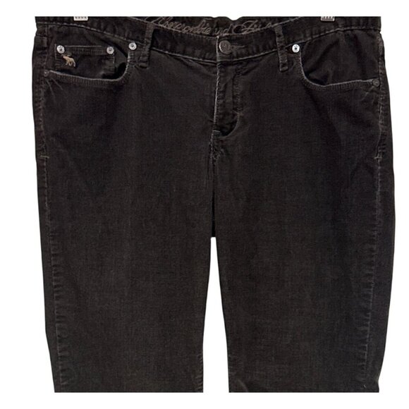 Abercrombie & Fitch Women's Pants Brown Corduroy Low Rise Straight Leg Size 6 - Picture 2 of 10